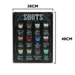 Shots metalen bord 30 x 40cm — foto 2