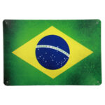 Brazilië vlag - Metalen borden