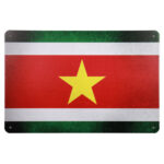 Surinaamse vlag - Metalen borden