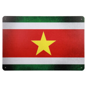 Surinaamse vlag - Metalen borden
