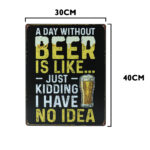 A day without metalen bord 30 x 40cm — foto 2