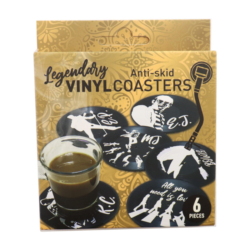 Vinyl Onderzetters Muzieklegendes 6 stuks