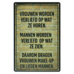 Vrouwen Worden Verliefd - Metalen Borden