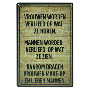 Vrouwen Worden Verliefd - Metalen Borden