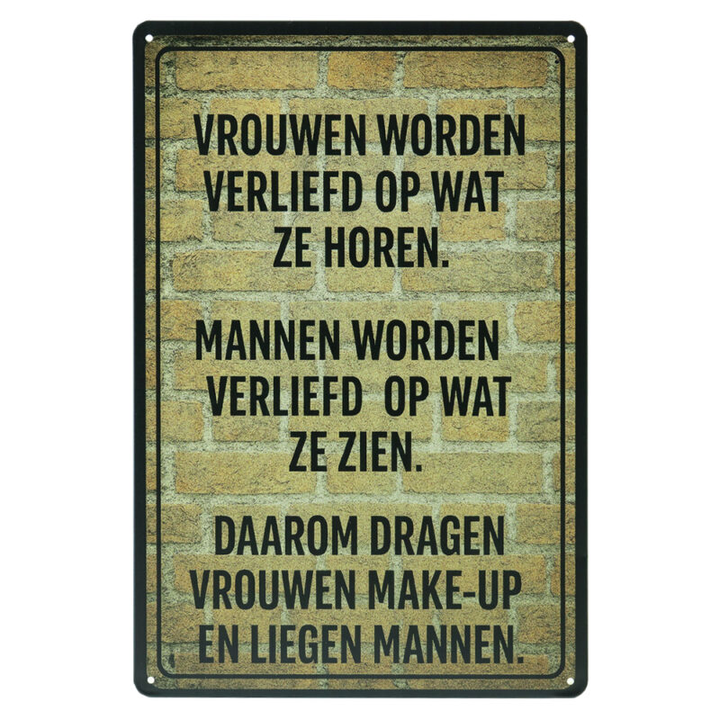Vrouwen Worden Verliefd - Metalen Borden
