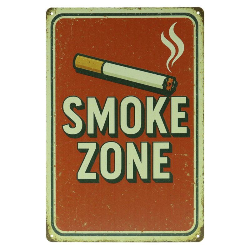 Smoke Zone - Metalen Borden