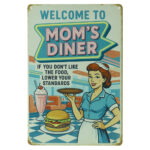 Welcome To Moms Diner - Metalen Borden