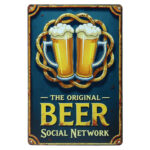 Beer Social Network - Metalen Borden