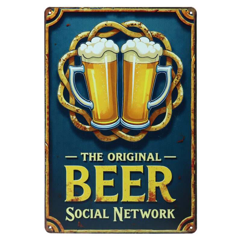 Beer Social Network - Metalen Borden