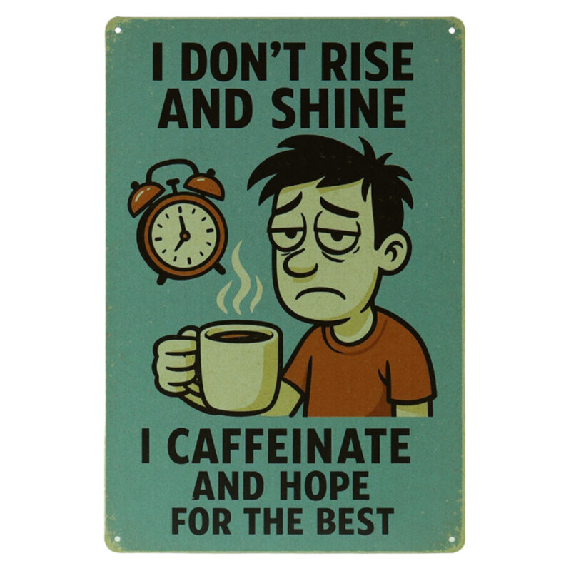 I Don’t Rise and Shine - Metalen Borden