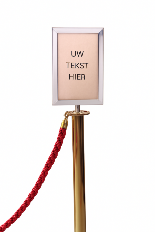 Display voor op afzetpaal staand