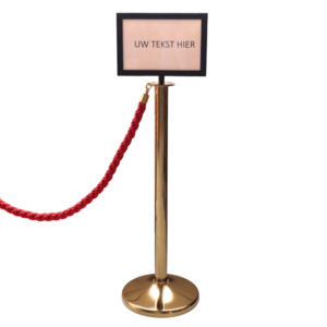 Display voor op afzetpaal liggend