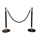 Vip afzetpaal zwart goud deluxe