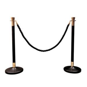Vip afzetpaal zwart goud deluxe