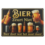 Bier Zeurt Niet - Metalen Bord — foto 1
