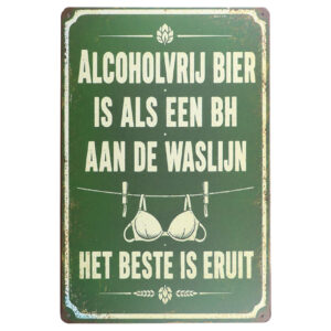 Alcoholvrij bier - Metalen borden
