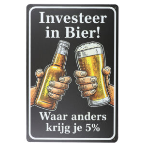 Inversteer in bier - Metalen borden