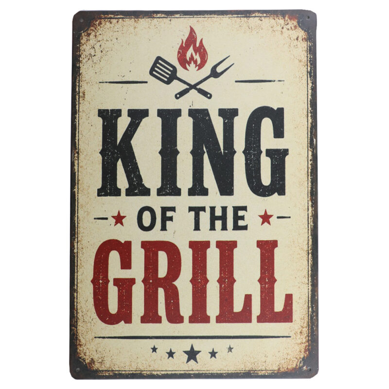 King of the grill - Metalen borden