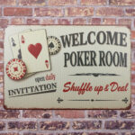 Welcome poker room - Metalen borden — foto 2